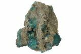 Green Fluorite Crystals on Quartz - China #128564-1